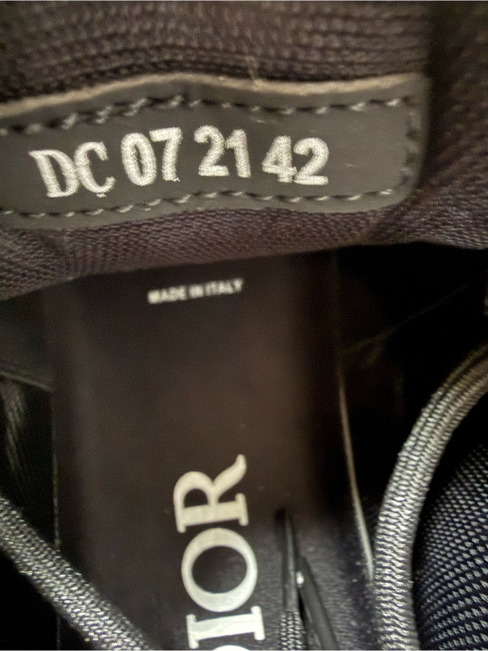 Dior Black & Silver Men's Mesh Leather Runner Sneakers - Picture 3 of 5